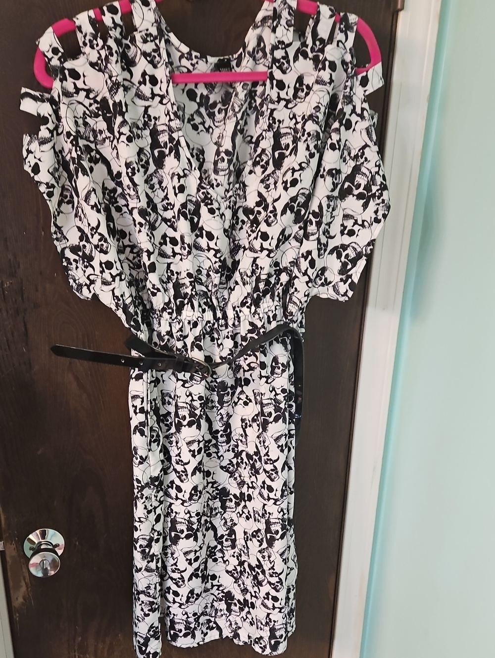 torrid Black and White Skull Print Dress